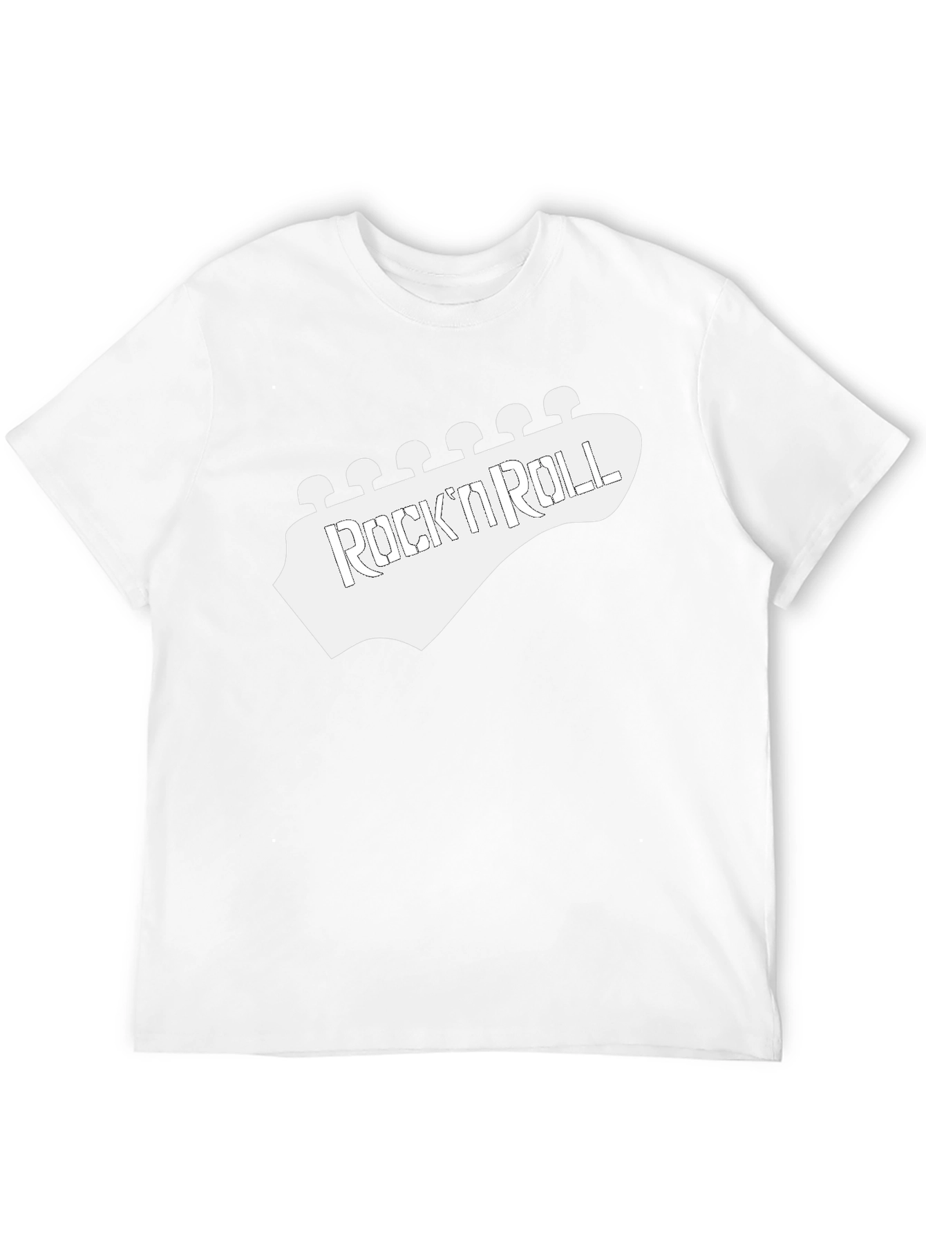 Rock n Roll Guitar Headstock Black Tee