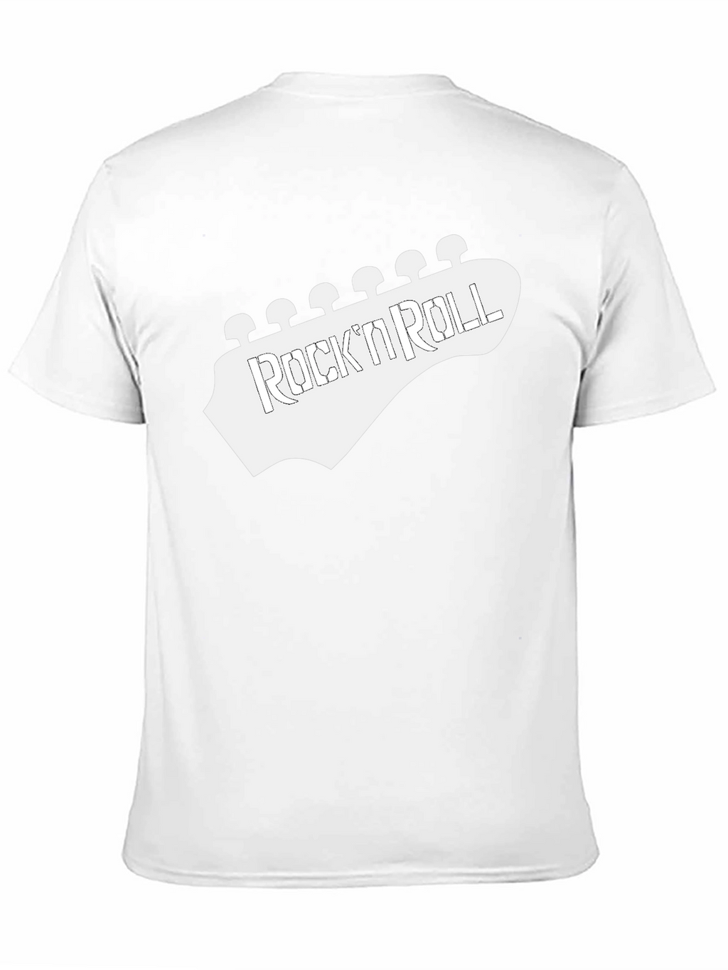 Rock n Roll Guitar Headstock Black Tee