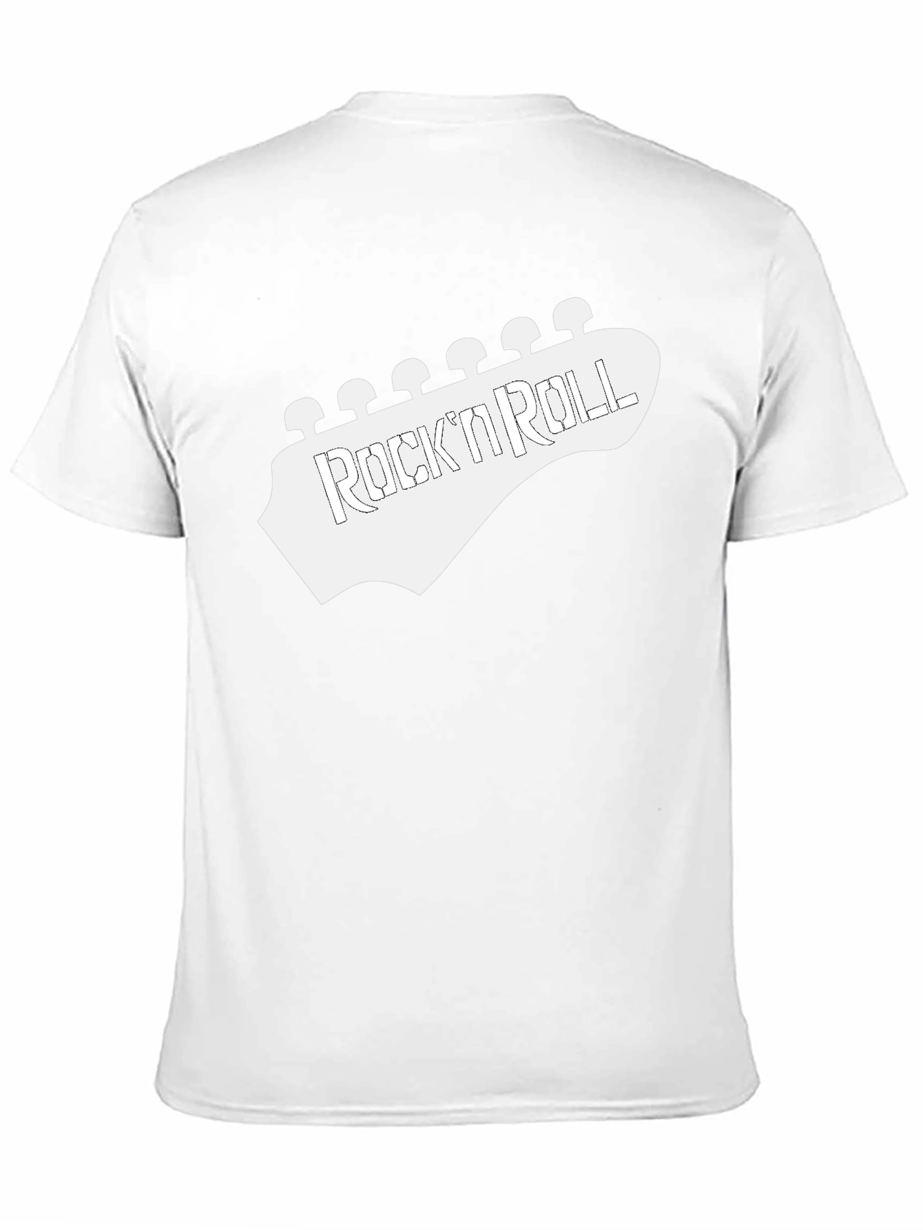 Rock n Roll Guitar Headstock Black Tee