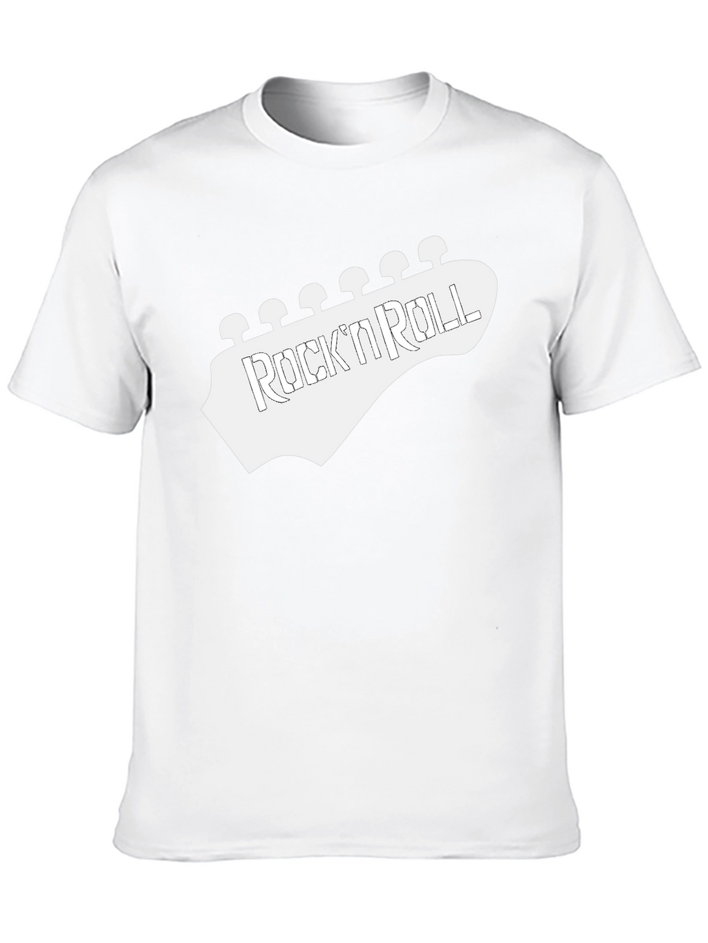 Rock n Roll Guitar Headstock Black Tee