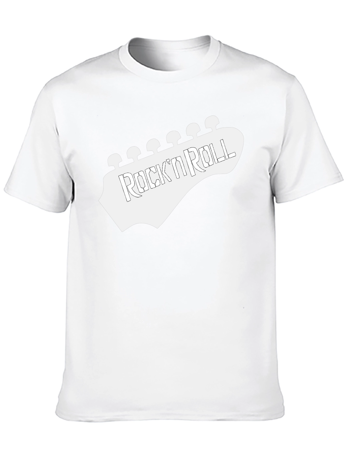 Rock n Roll Guitar Headstock Black Tee