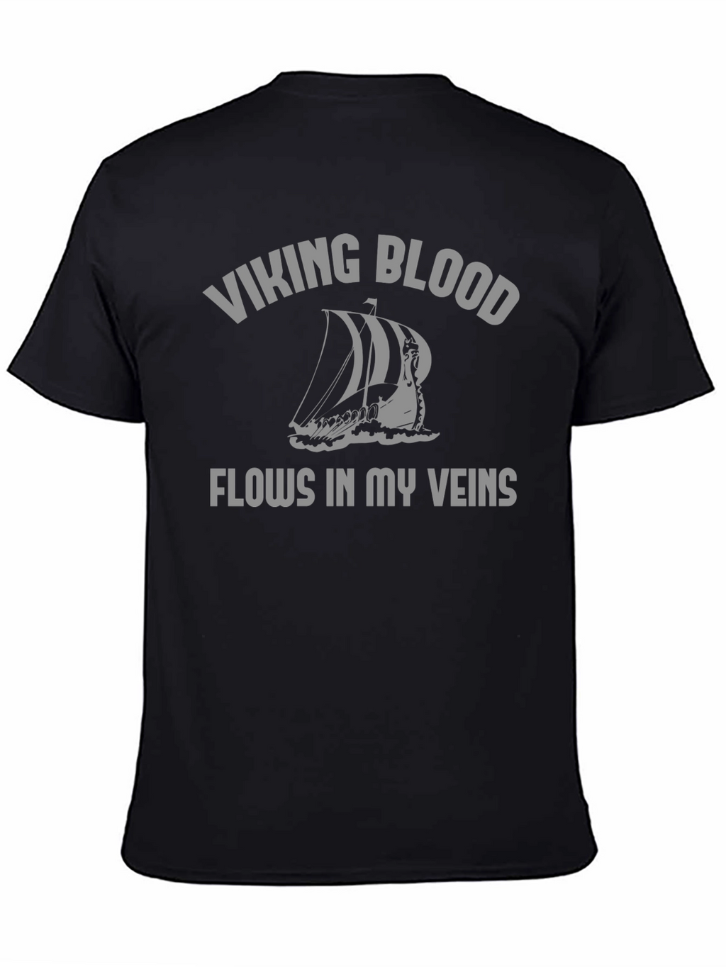 Viking Blood Flows T-Shirt - Black Graphic Tee