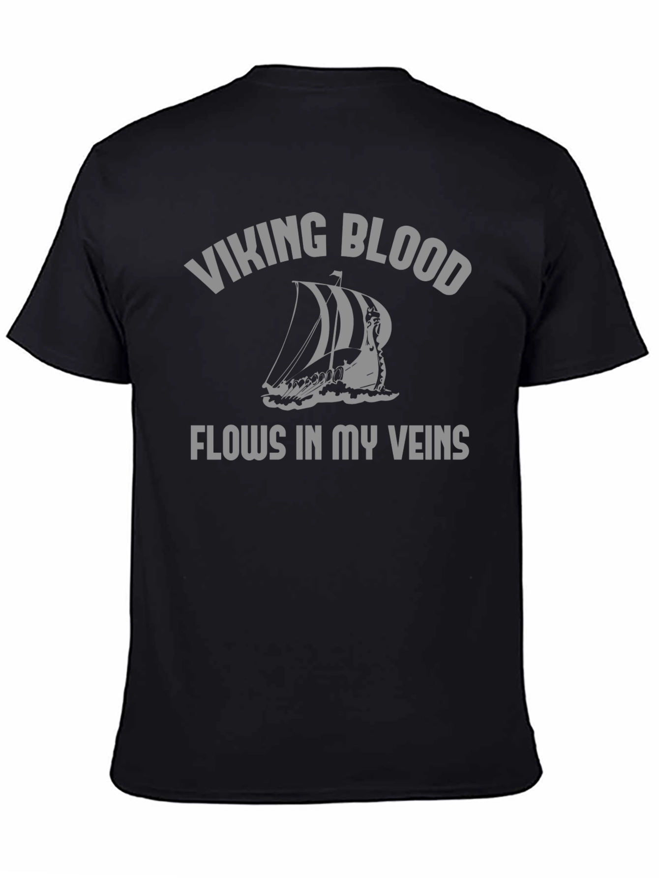 Viking Blood Flows T-Shirt - Black Graphic Tee