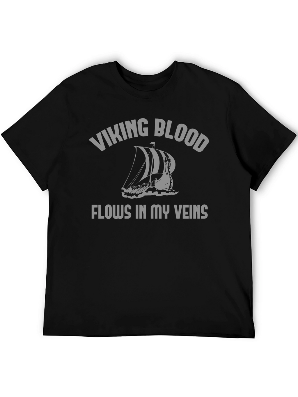 Viking Blood Flows T-Shirt - Black Graphic Tee
