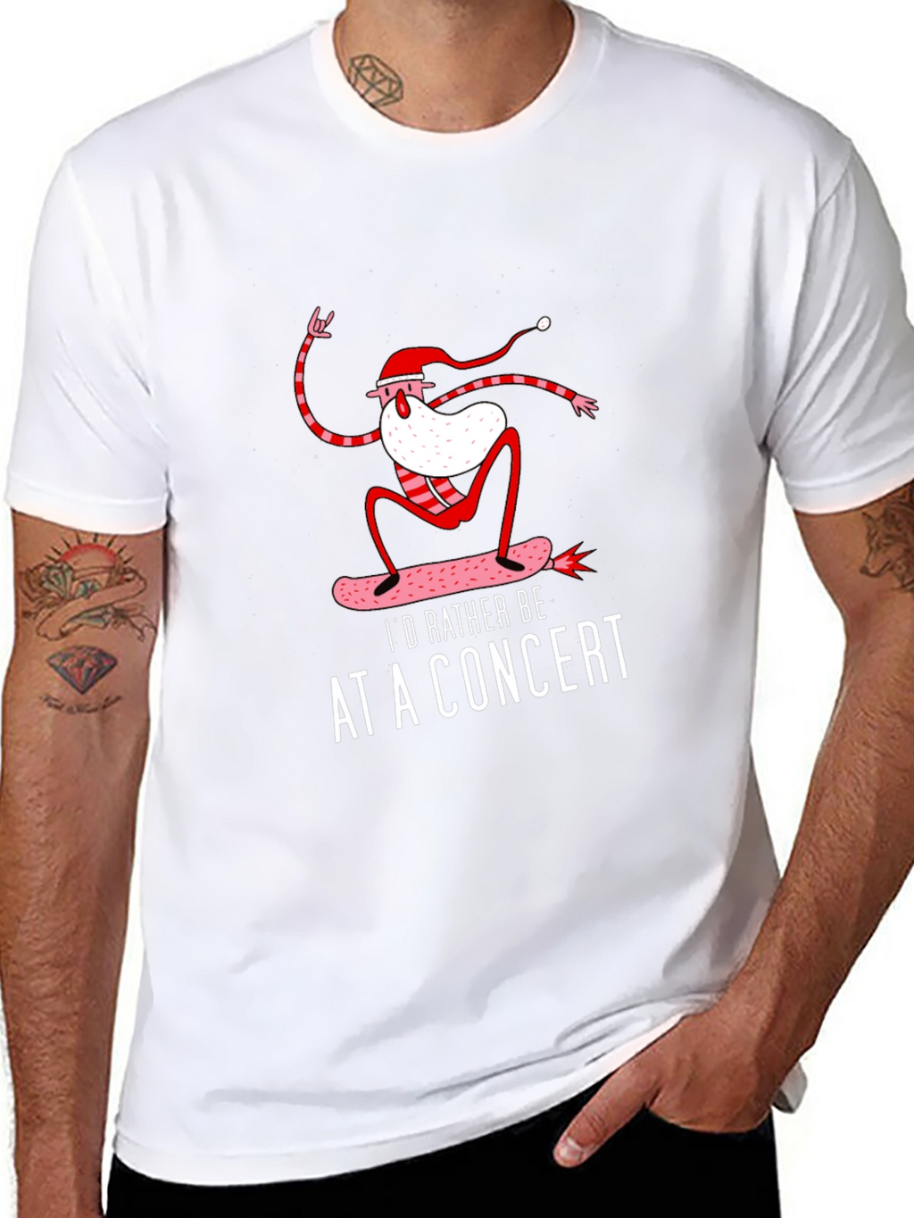 Skateboarding Santa Concert Tee