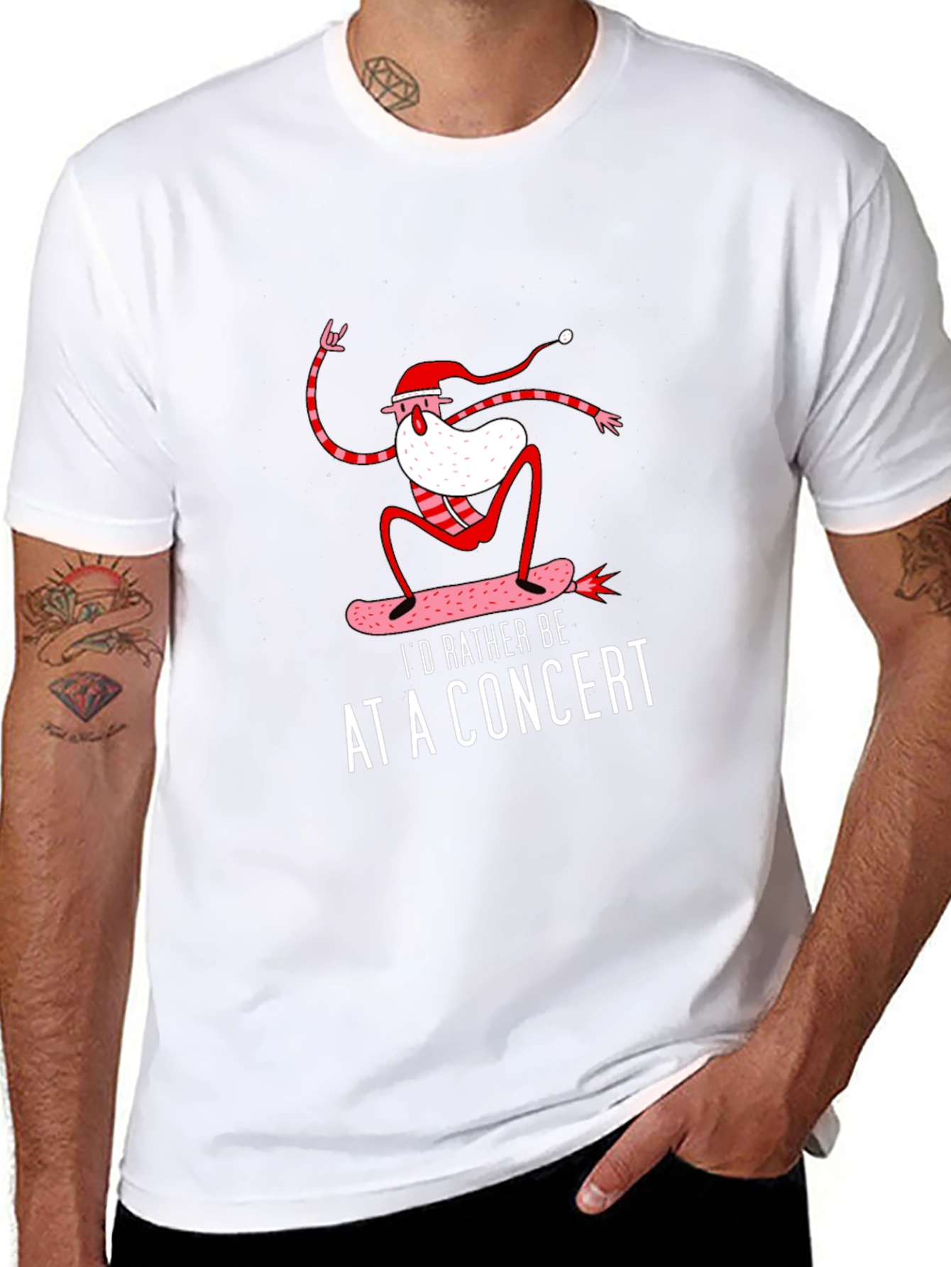 Skateboarding Santa Concert Tee