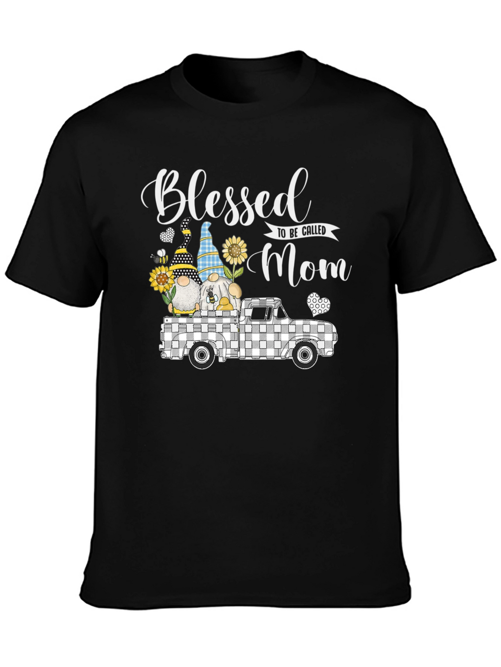 Blessed Mom T-Shirt with Gnome Truck Graphic Tee