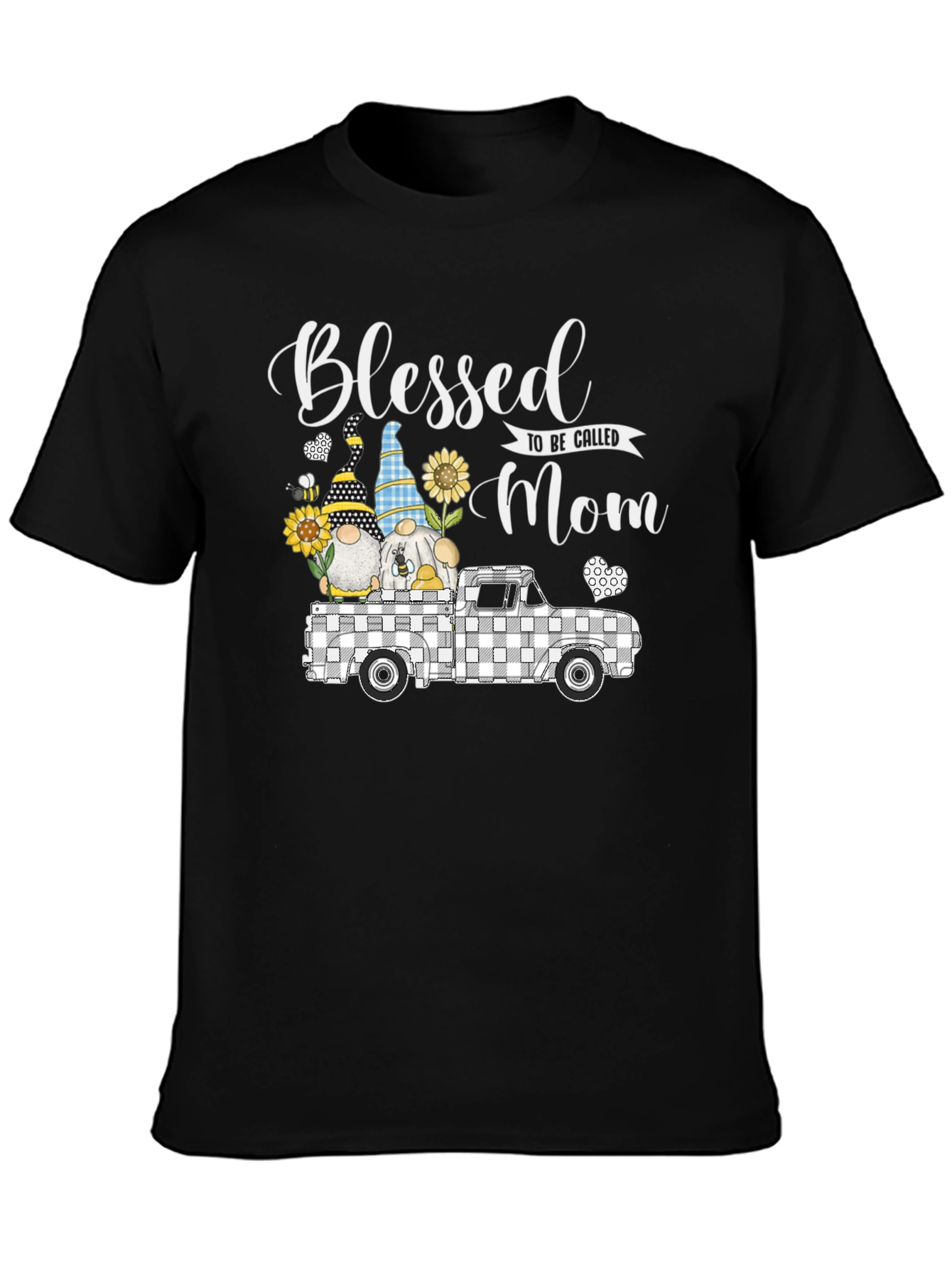 Blessed Mom T-Shirt with Gnome Truck Graphic Tee