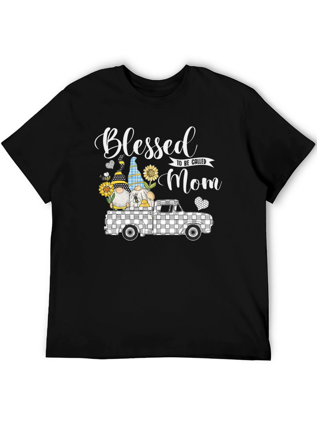 Blessed Mom T-Shirt with Gnome Truck Graphic Tee