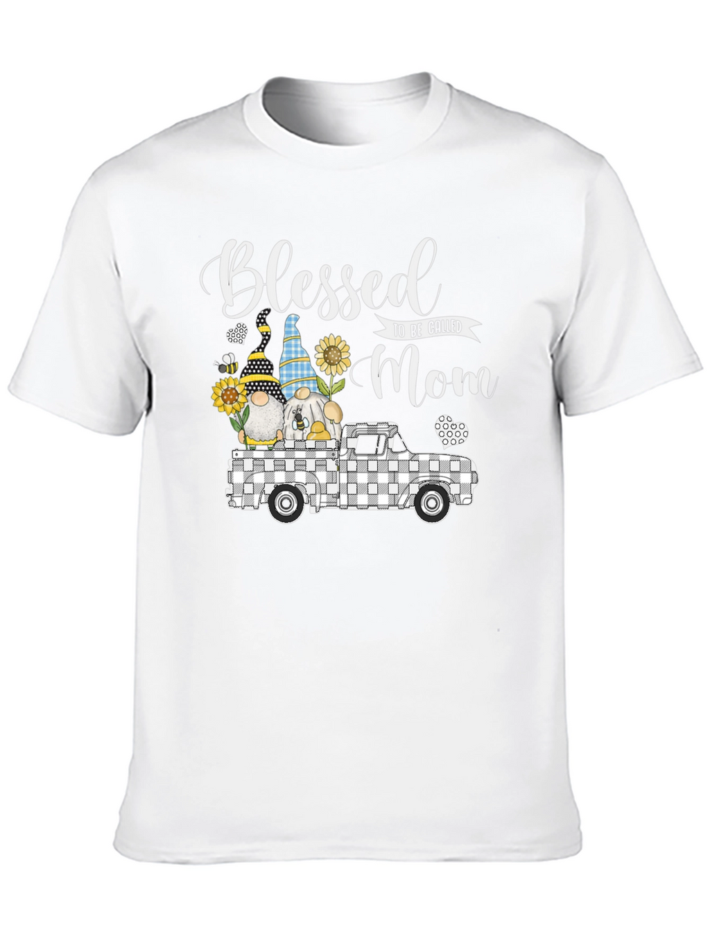 Blessed Mom T-Shirt with Gnome Truck Graphic Tee