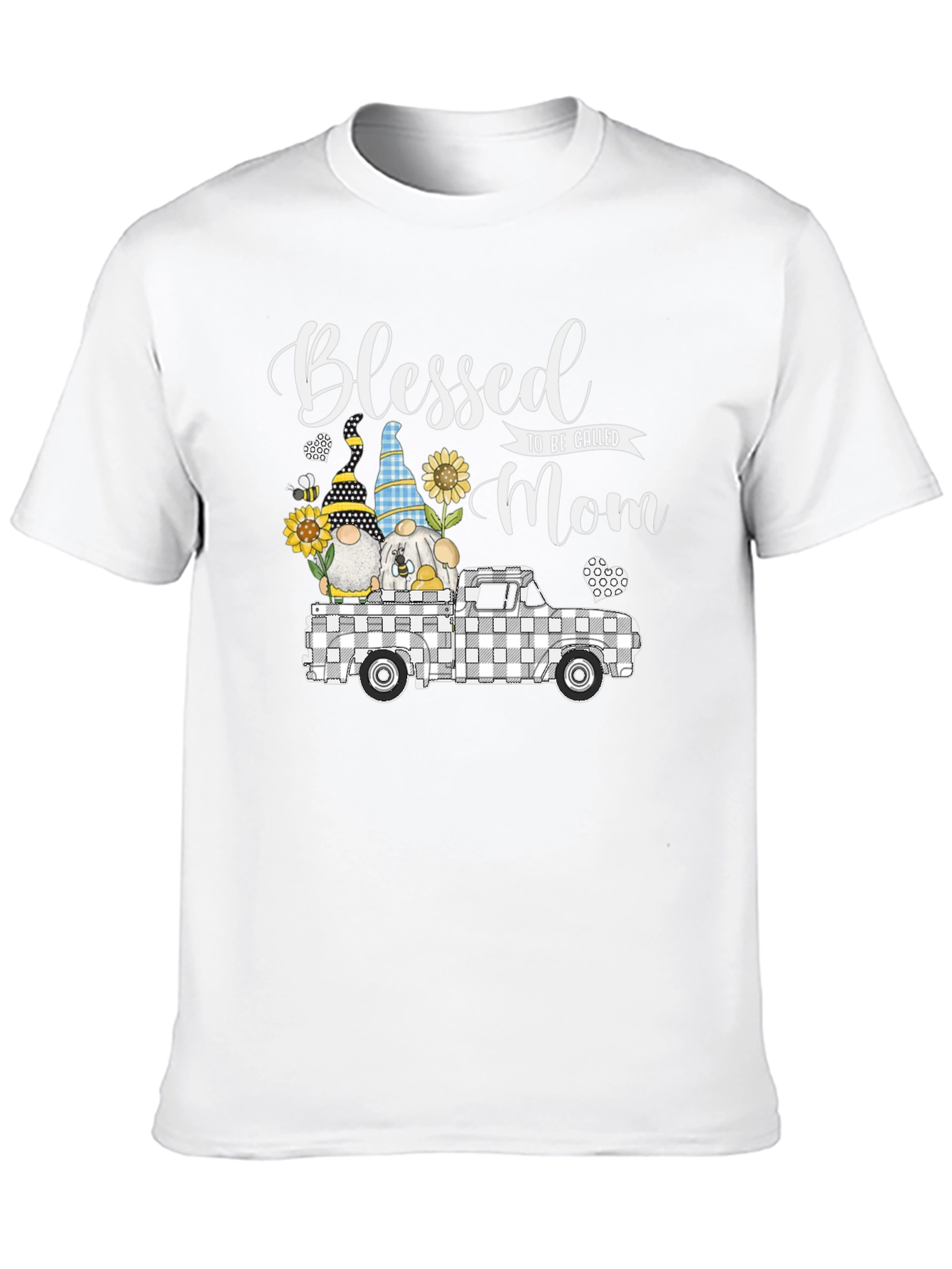 Blessed Mom T-Shirt with Gnome Truck Graphic Tee
