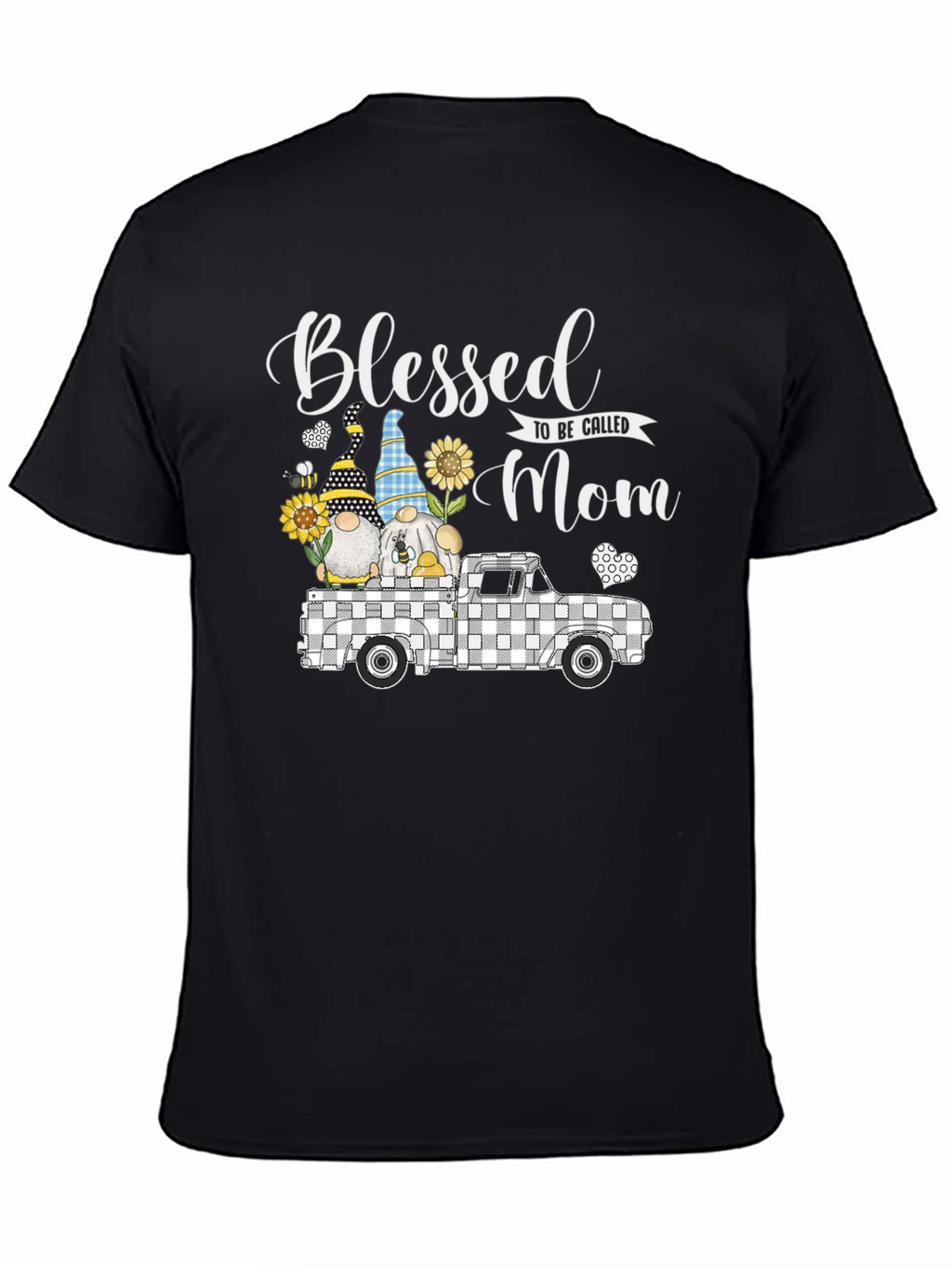 Blessed Mom T-Shirt with Gnome Truck Graphic Tee