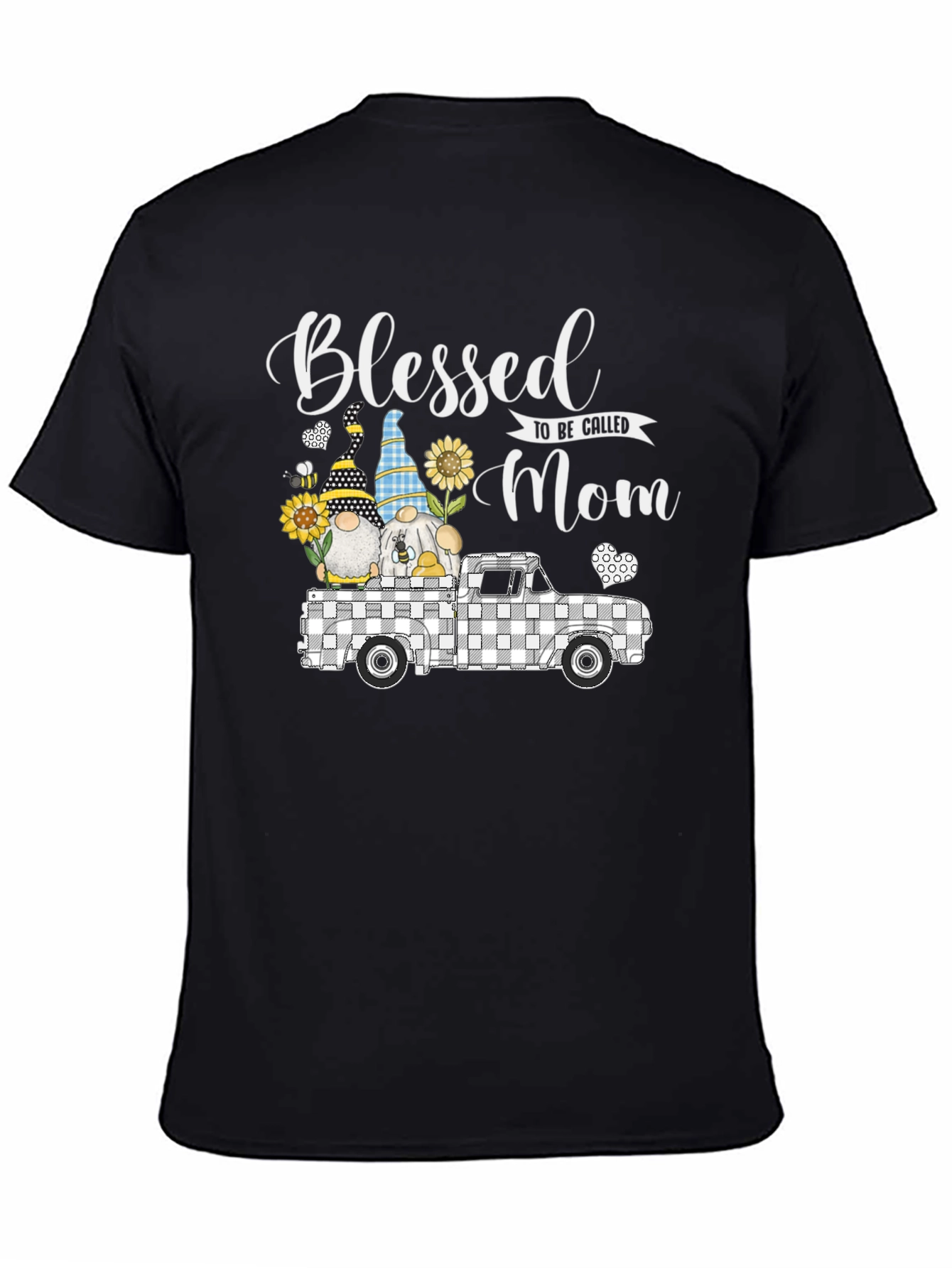 Blessed Mom T-Shirt with Gnome Truck Graphic Tee