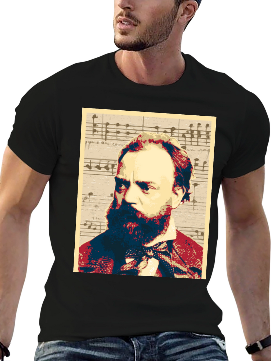 Musical Composer Portrait Graphic Tee