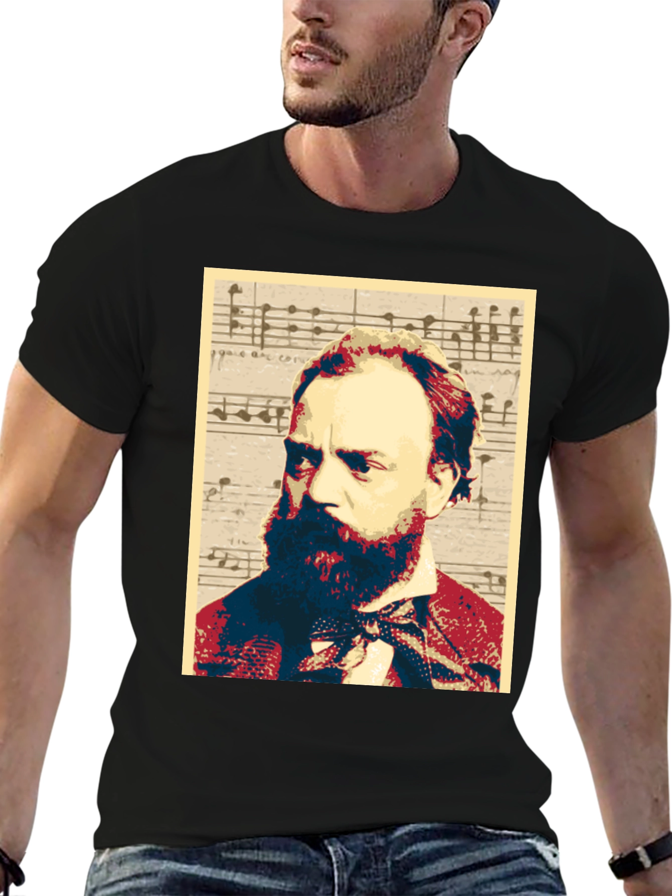 Musical Composer Portrait Graphic Tee