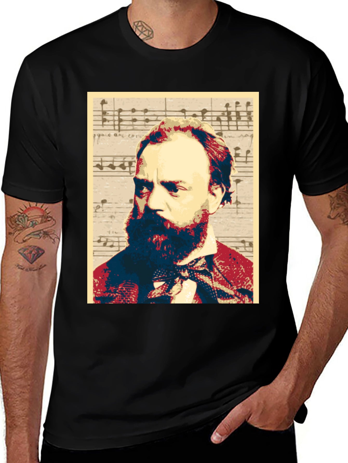 Musical Composer Portrait Graphic Tee