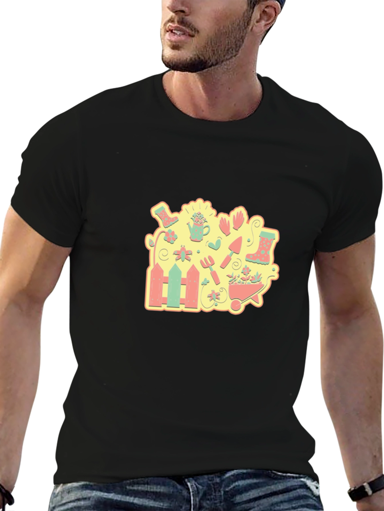 Gardening Graphic Tee - Black