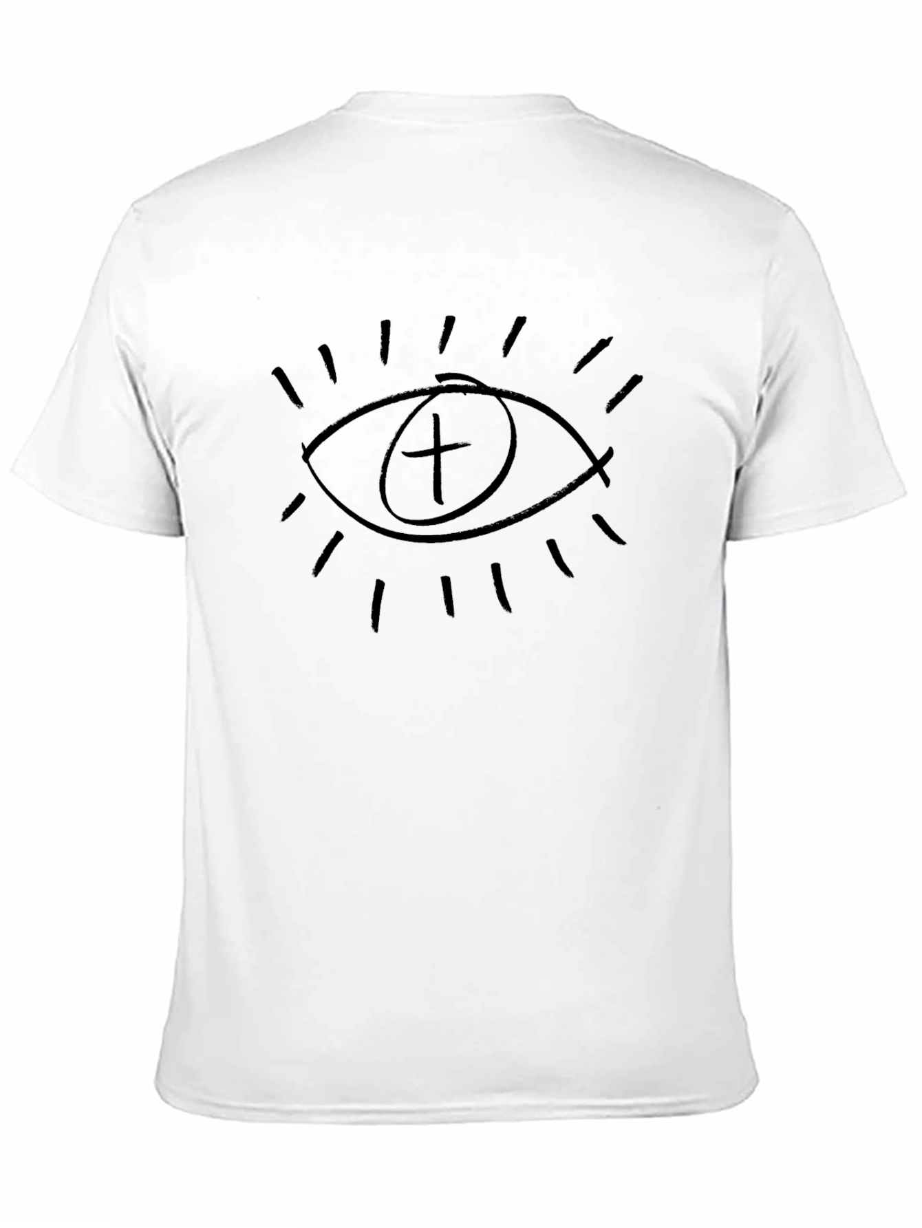 Mens Black T-Shirt with Eye Symbol