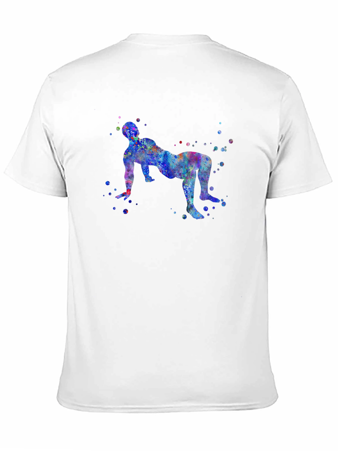 Colorful Watercolor Bridge Pose Yoga T-Shirt