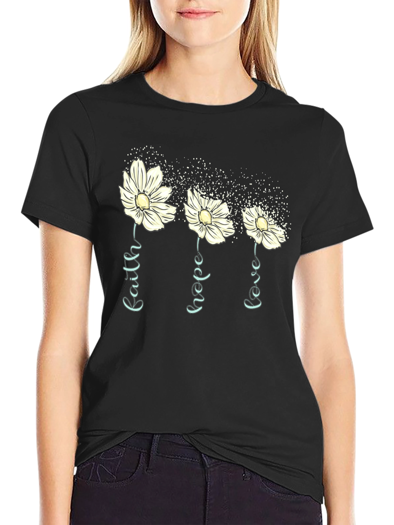 Faith Hope Love Floral T-Shirt