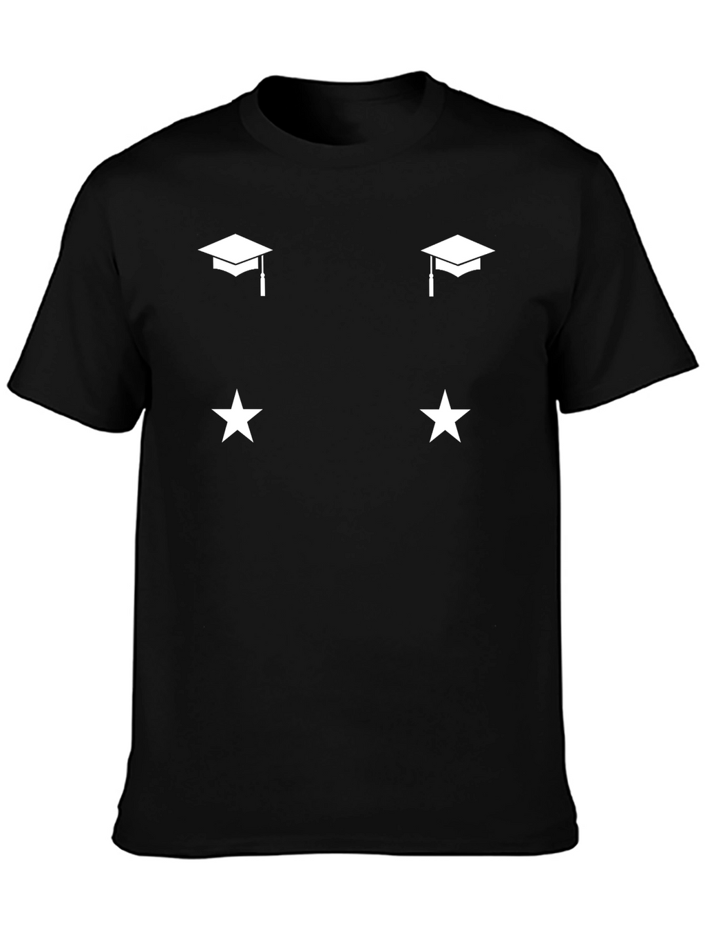 Graduation & Stars Black T-Shirt