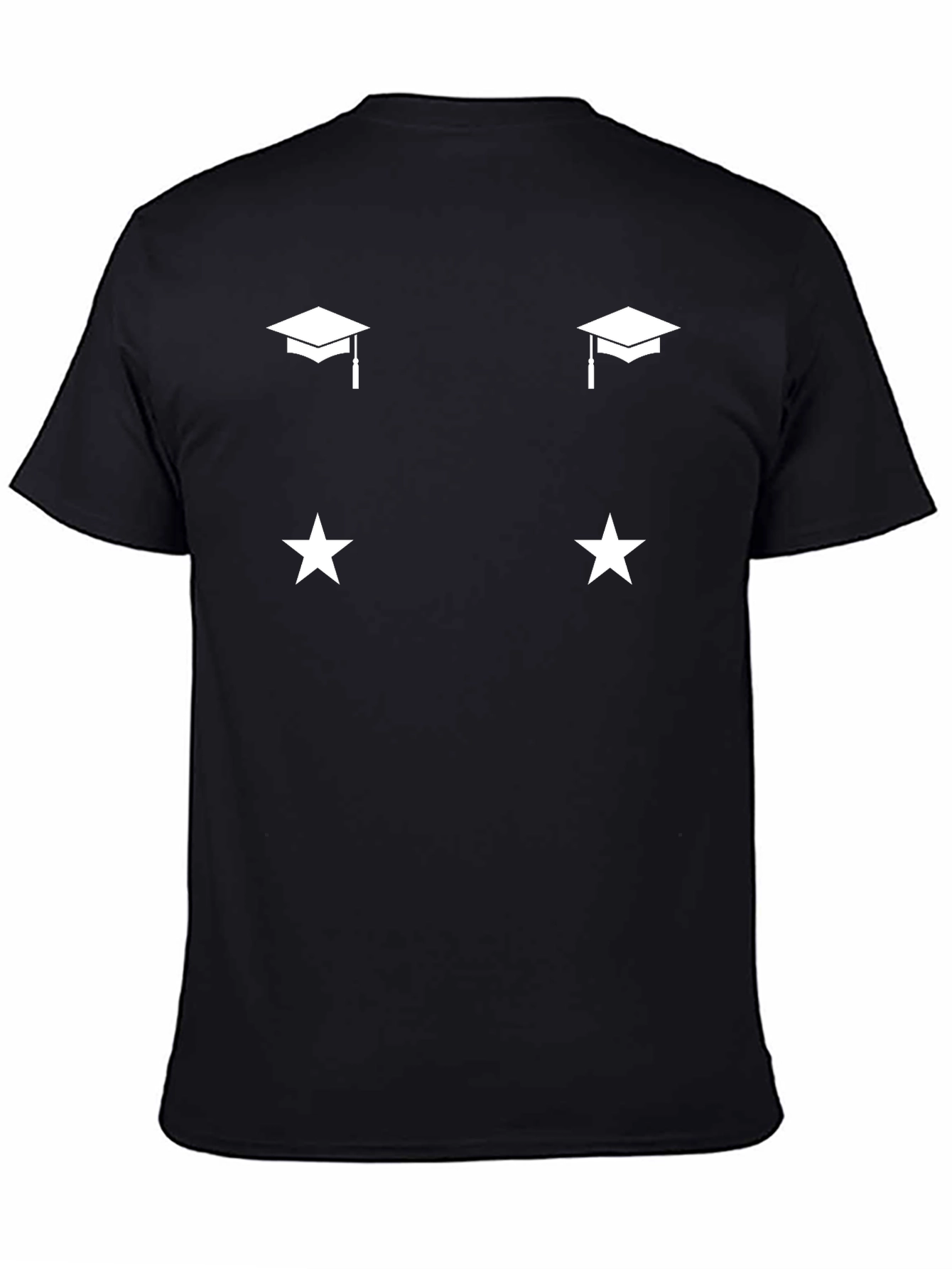 Graduation & Stars Black T-Shirt