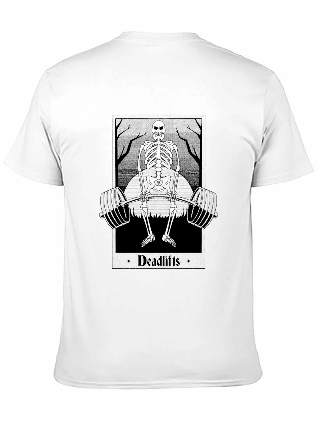 Deadlifts Skeleton Graphic Tee - Black Cotton T-Shirt