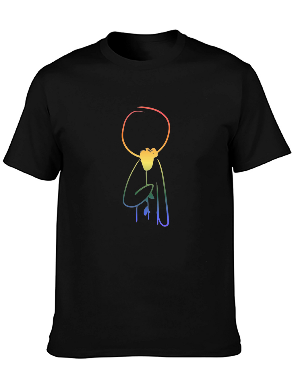 Rainbow Stick Figure Graphic T-Shirt