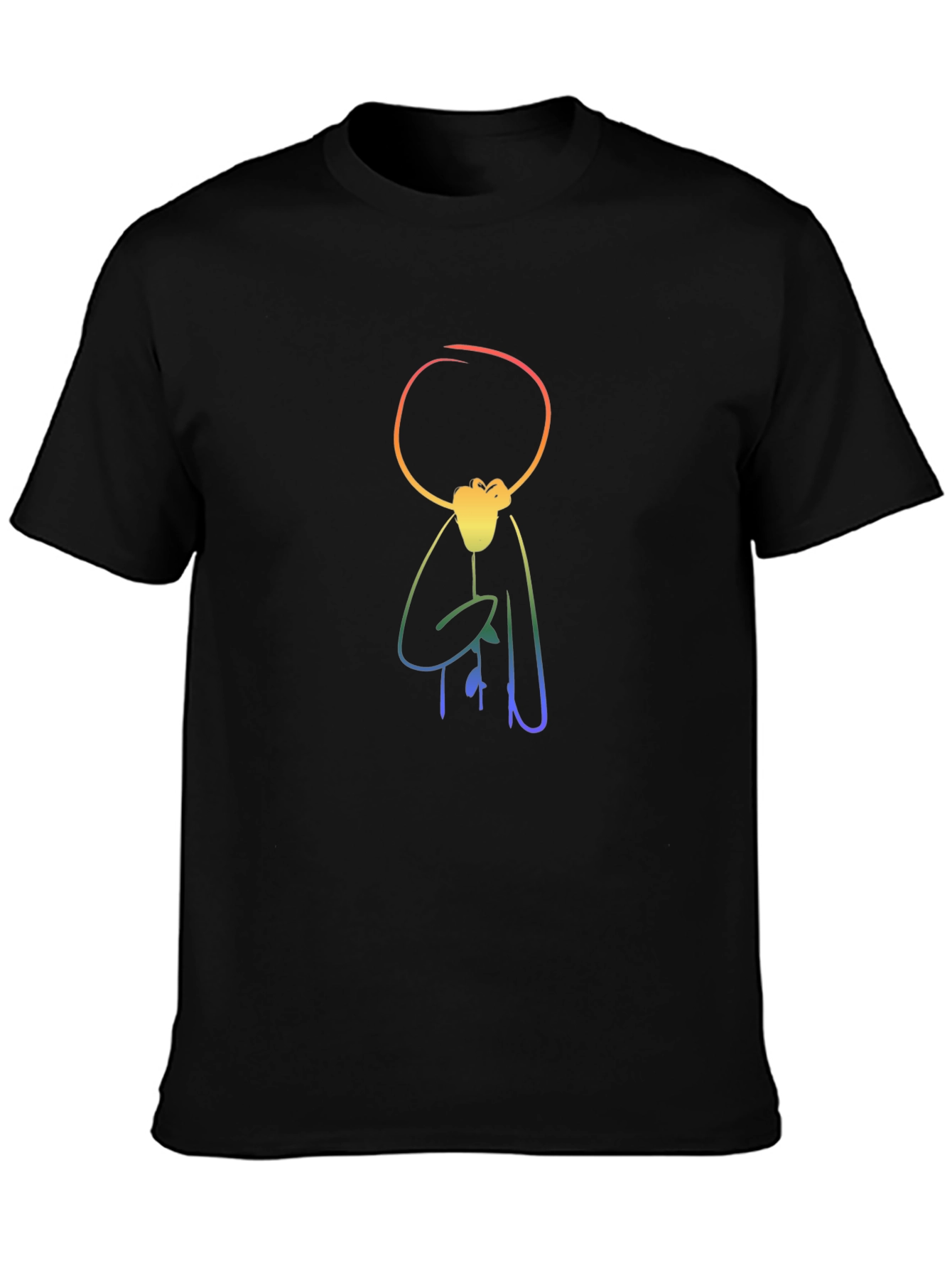 Rainbow Stick Figure Graphic T-Shirt