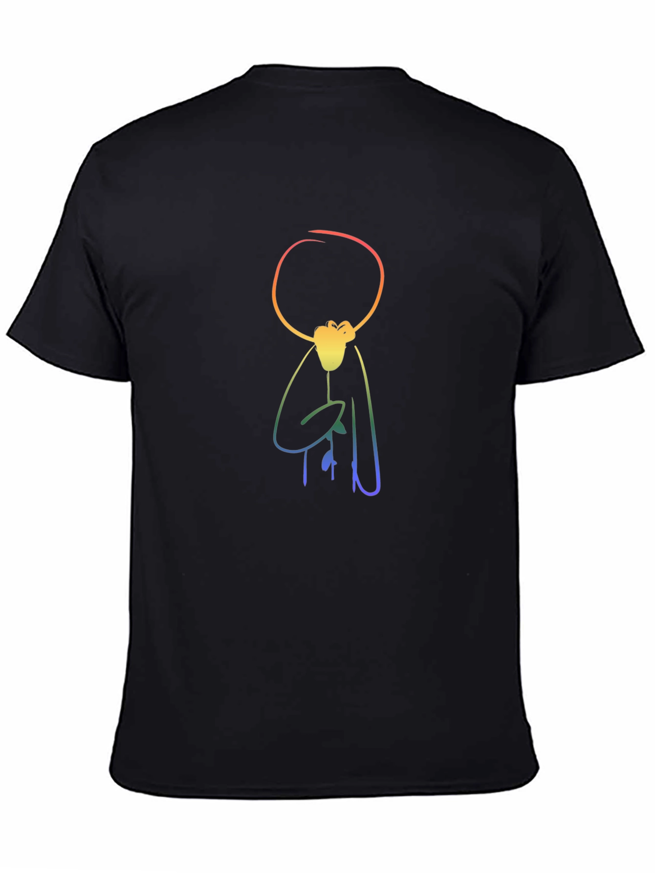 Rainbow Stick Figure Graphic T-Shirt