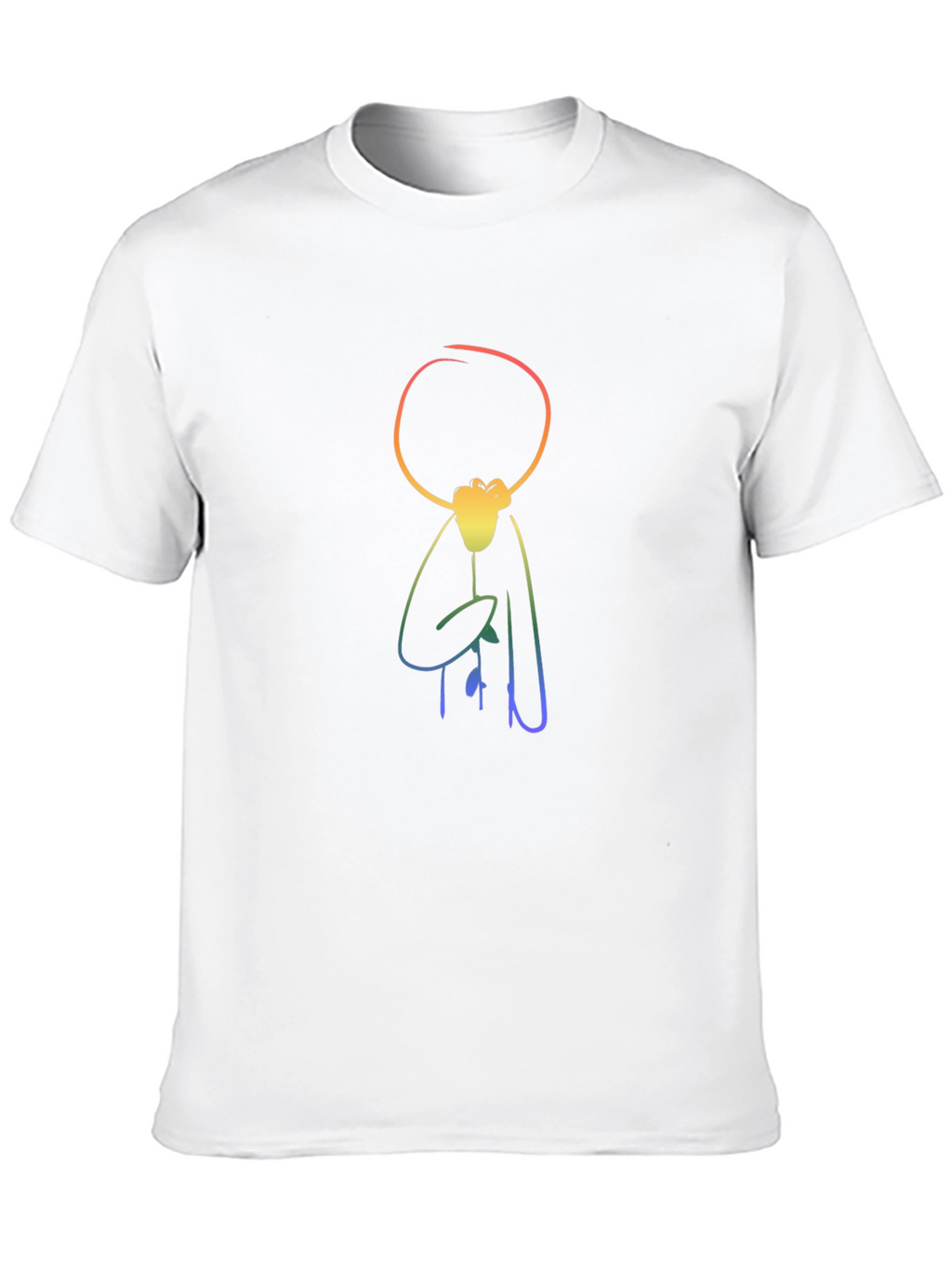 Rainbow Stick Figure Graphic T-Shirt