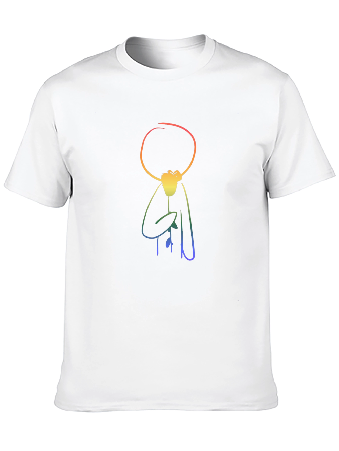 Rainbow Stick Figure Graphic T-Shirt