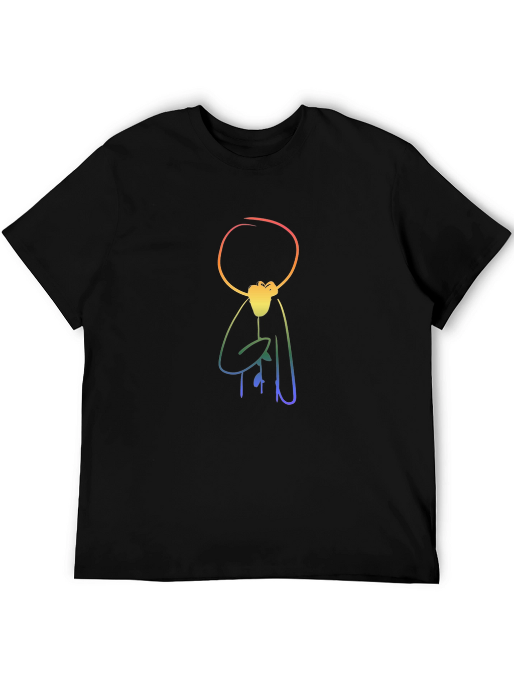 Rainbow Stick Figure Graphic T-Shirt