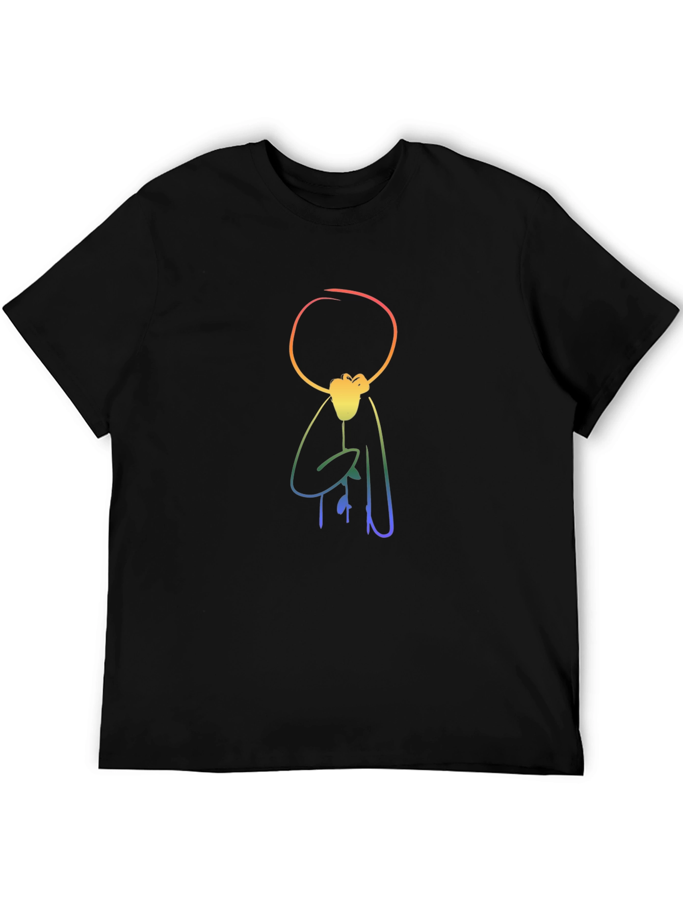 Rainbow Stick Figure Graphic T-Shirt