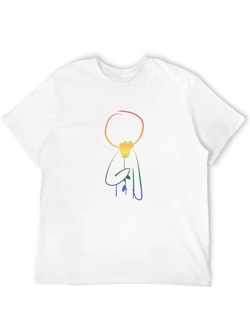 Rainbow Stick Figure Graphic T-Shirt