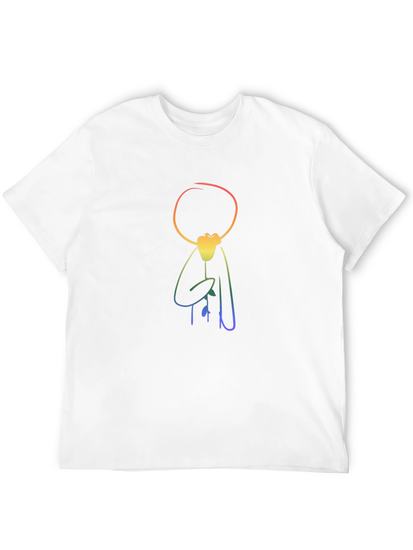 Rainbow Stick Figure Graphic T-Shirt