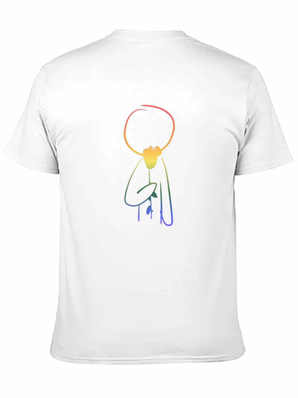 Rainbow Stick Figure Graphic T-Shirt