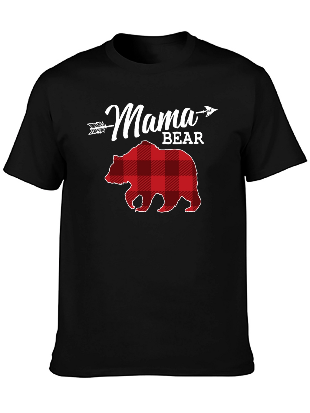 Mama Bear Plaid Graphic Tee