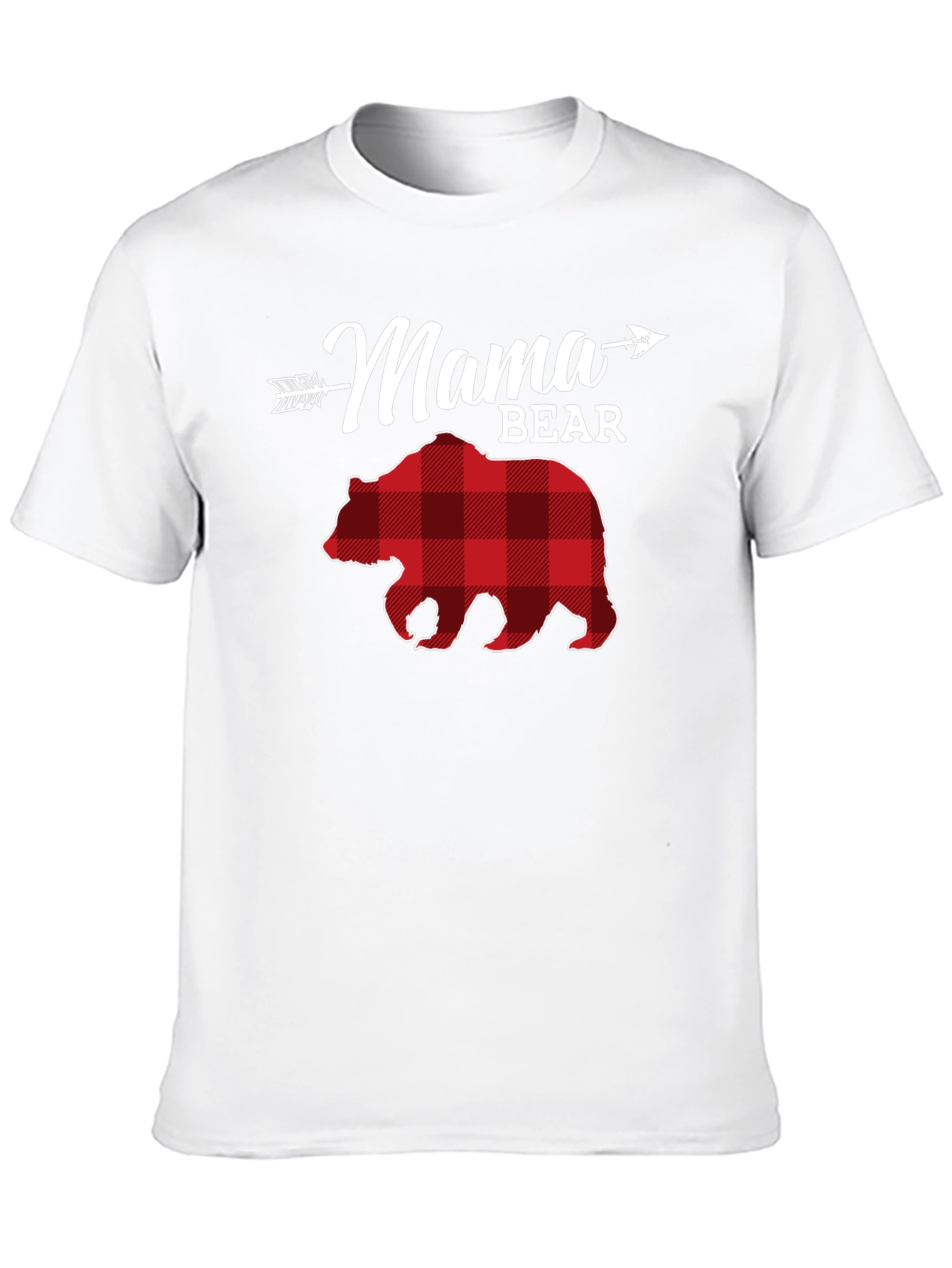 Mama Bear Plaid Graphic Tee