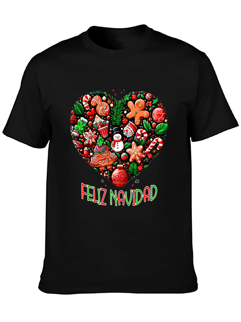 Feliz Navidad Heart Christmas T-Shirt