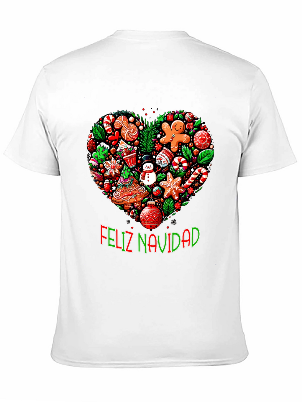 Feliz Navidad Heart Christmas T-Shirt