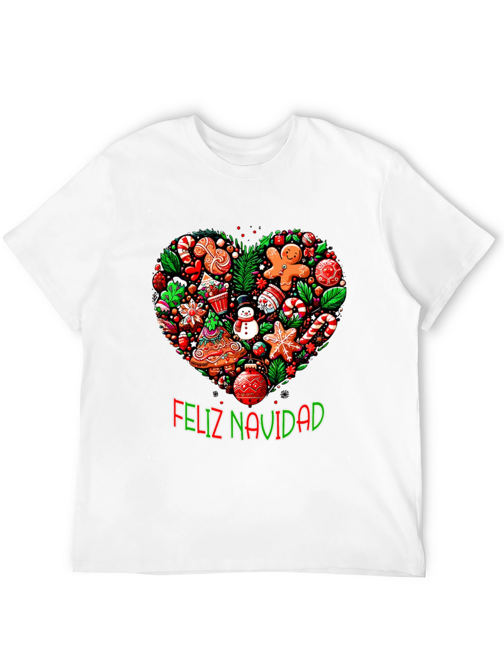 Feliz Navidad Heart Christmas T-Shirt