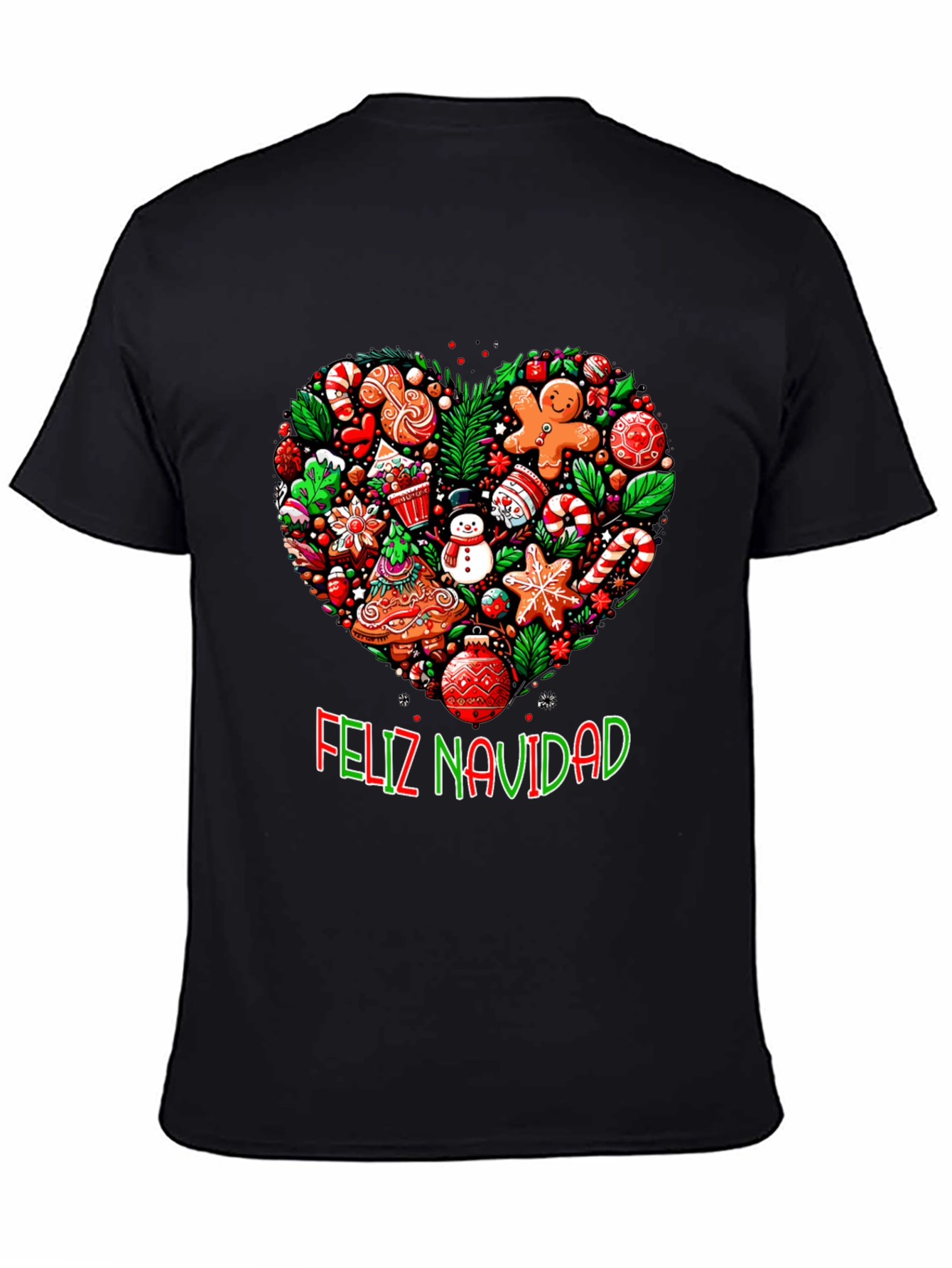Feliz Navidad Heart Christmas T-Shirt
