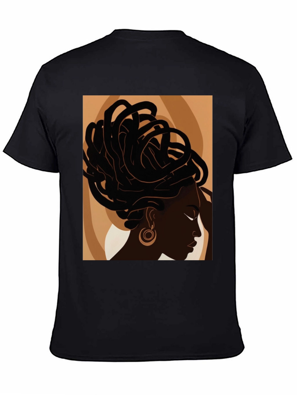 Black Woman Art Graphic Tee - Stylish Afrocentric Design
