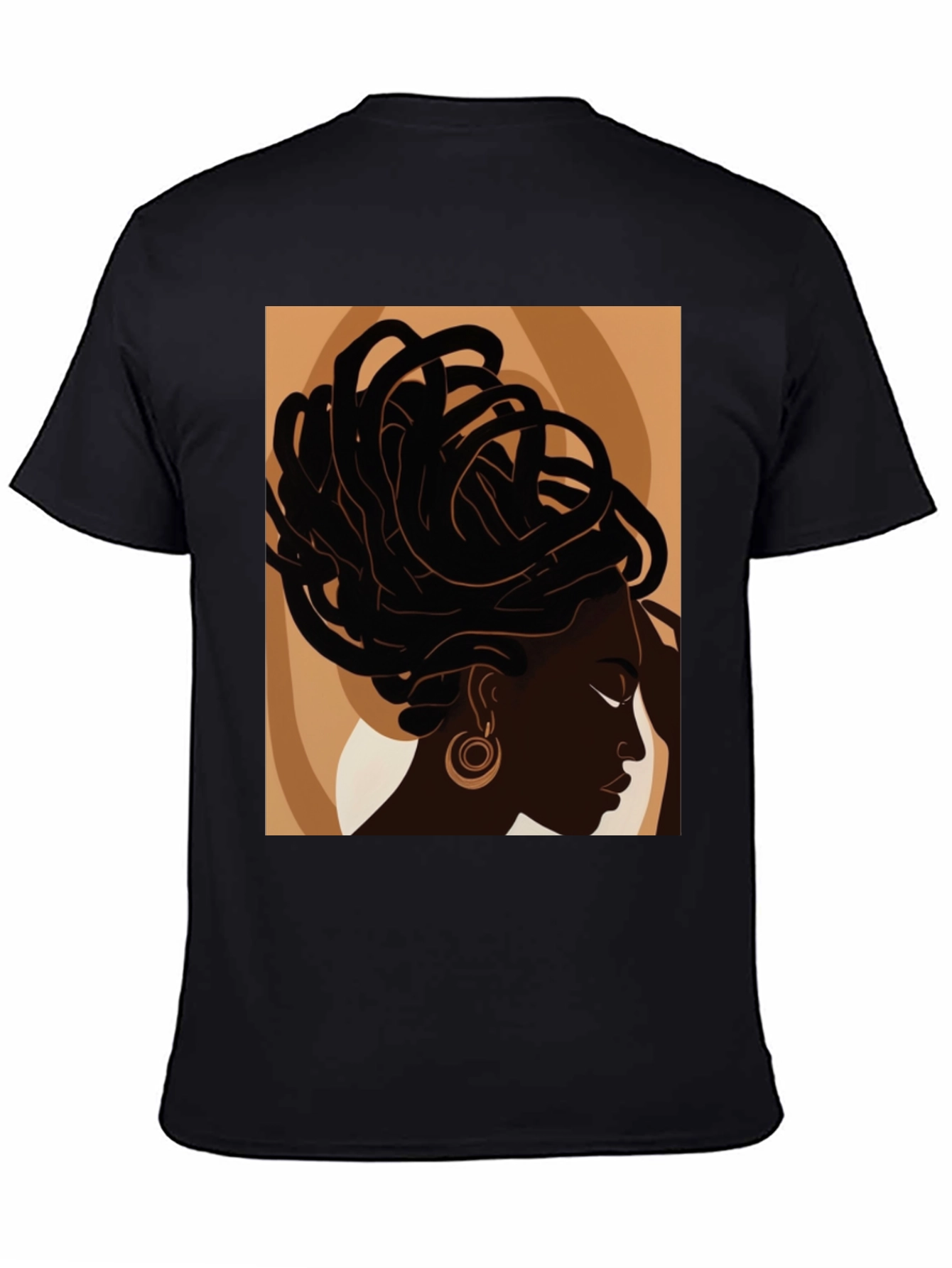 Black Woman Art Graphic Tee - Stylish Afrocentric Design