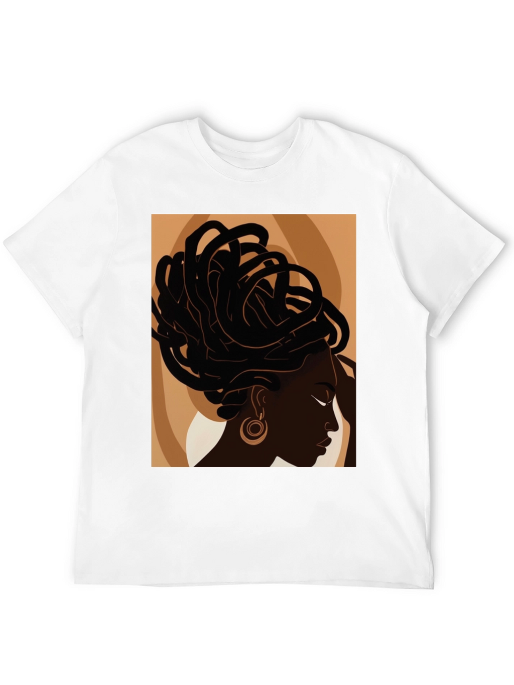 Black Woman Art Graphic Tee - Stylish Afrocentric Design