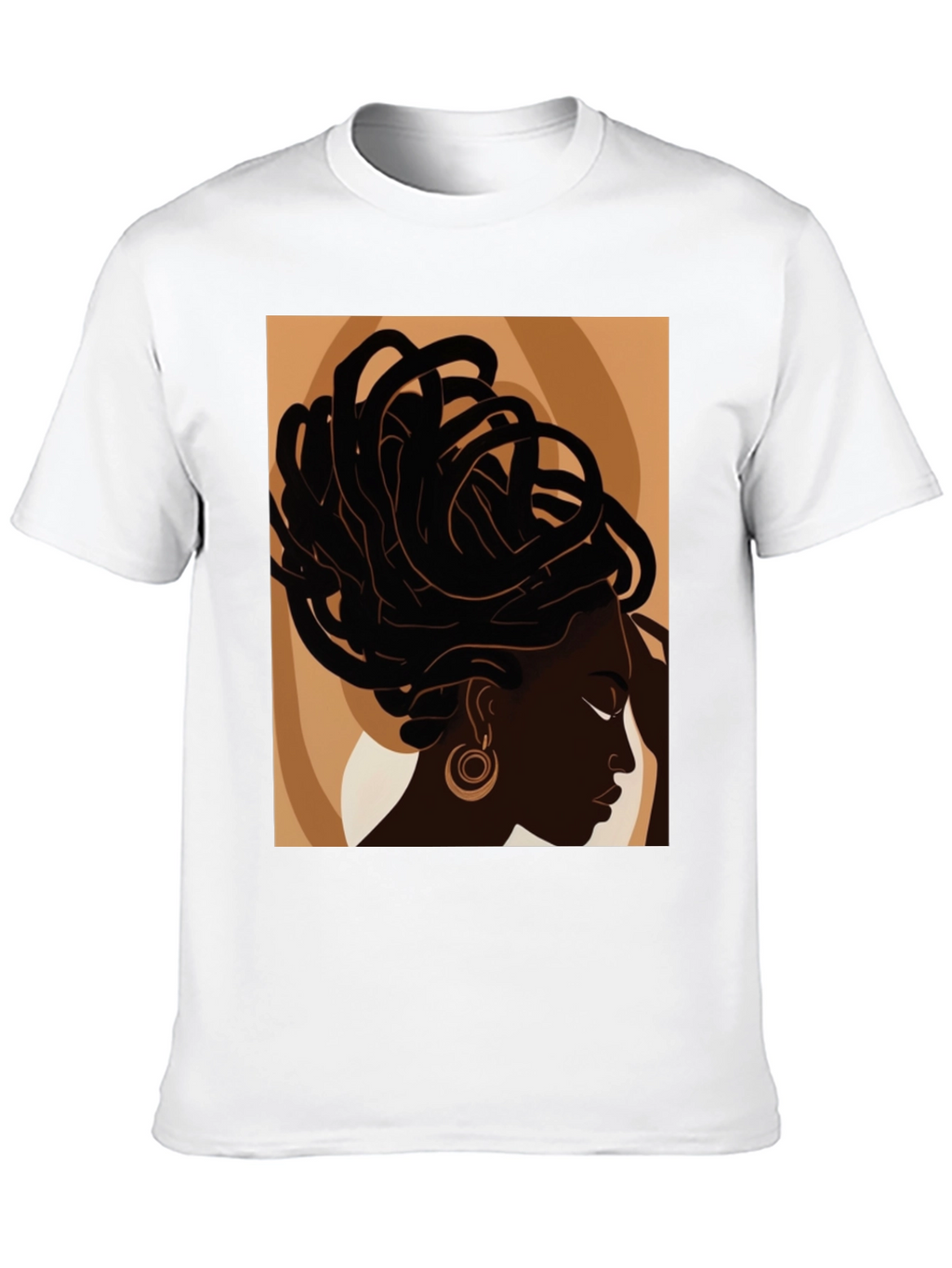 Black Woman Art Graphic Tee - Stylish Afrocentric Design