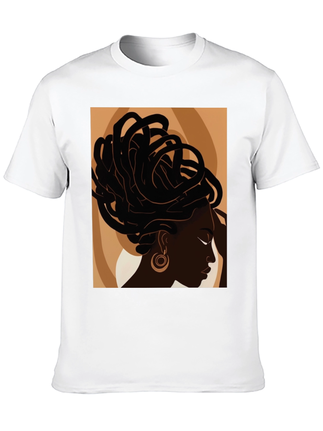 Black Woman Art Graphic Tee - Stylish Afrocentric Design