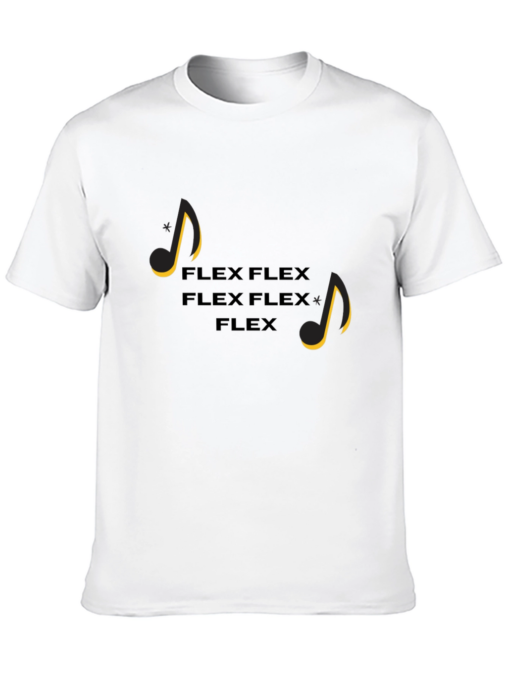 Flex Music Notes Graphic Tee - Black