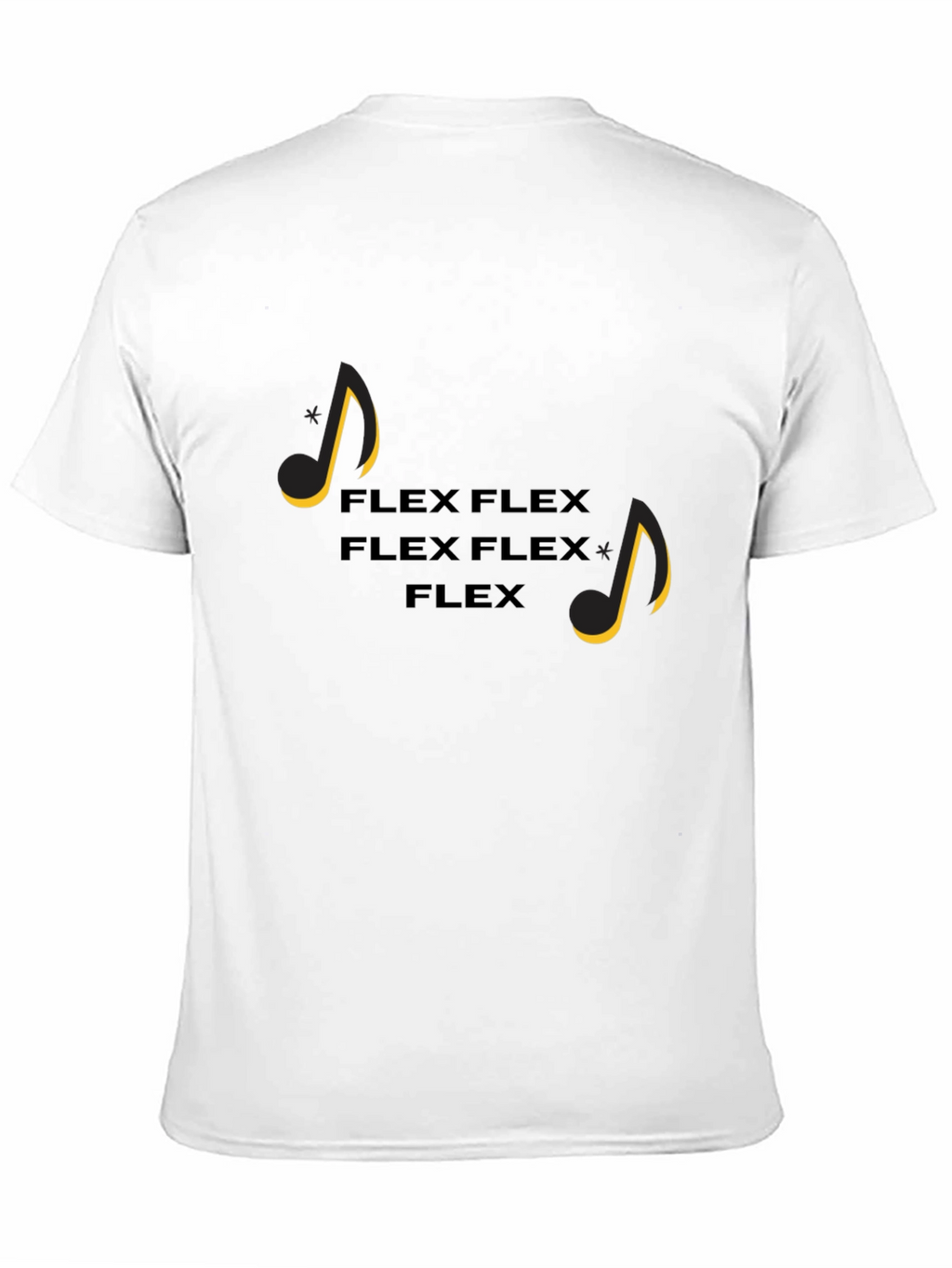 Flex Music Notes Graphic Tee - Black